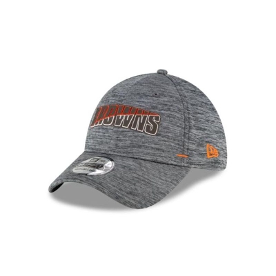 Grey Cleveland Browns Hat - New Era NFL Summer Sideline 39THIRTY Stretch Fit Caps USA5760138